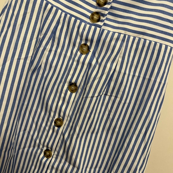 Cupshe Blue and White Button Down Ruffled Mini Sundress NWT - Picture 6 of 11